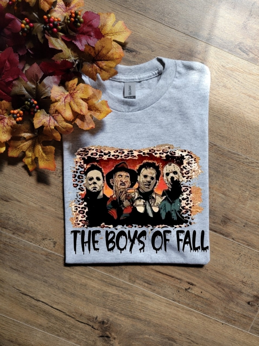 Boys of Fall Womens Fall Halloween Trendy Horror Movie Tshirt